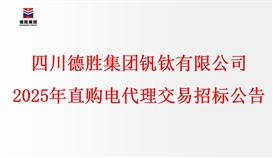 四川德勝集團(tuán)釩鈦有限公司2025年直購(gòu)電代理交易招標(biāo)文件